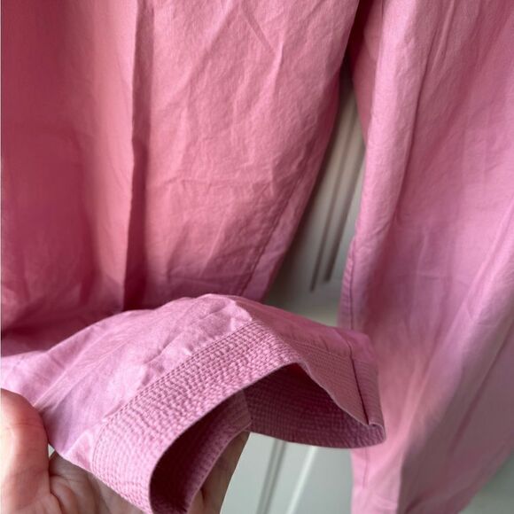 The J. Peterman Company Women’s Wide Leg Jogger Pants XL Dusty Rose Cropped Boho - Picture 3 of 5